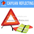 CY Warning Triangle Reflective Vest High Visibility Reflector Custom
